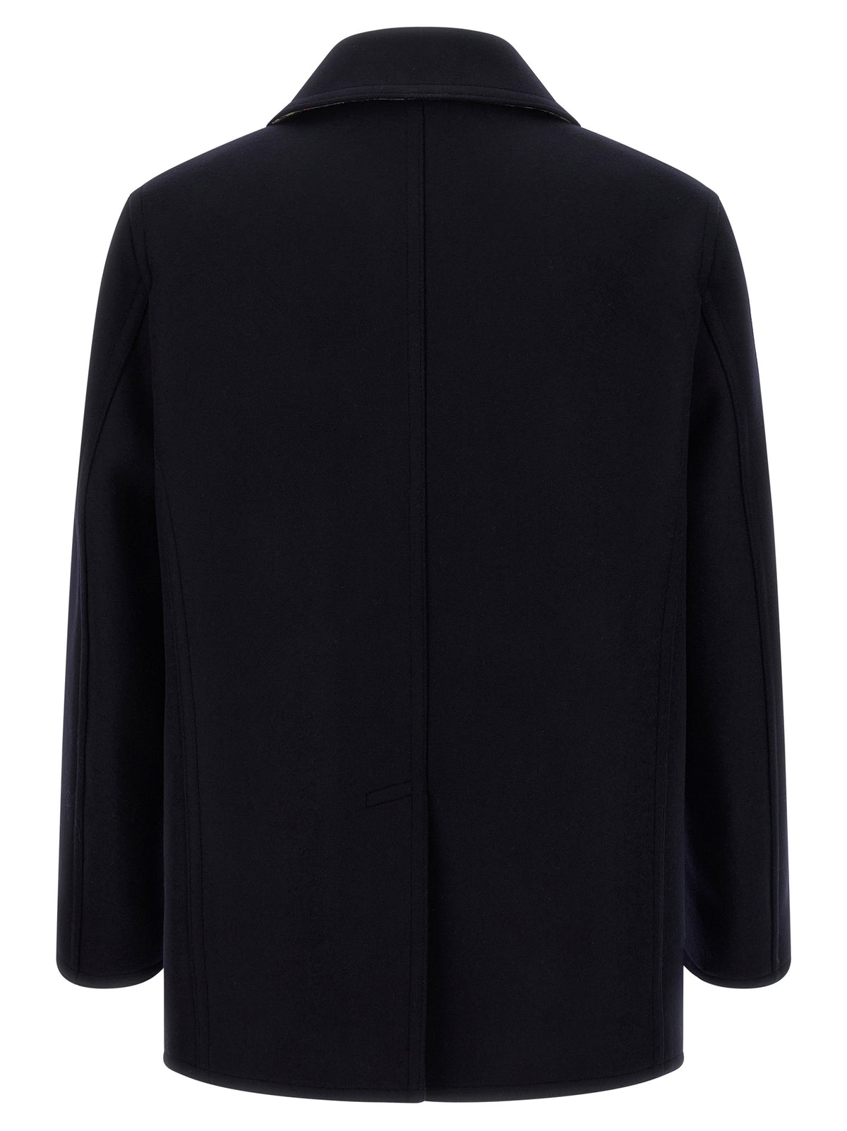 Burberry Shelborne Classic Fit Blue Wool Coat