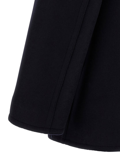 Burberry Shelborne Classic Fit Blue Wool Coat