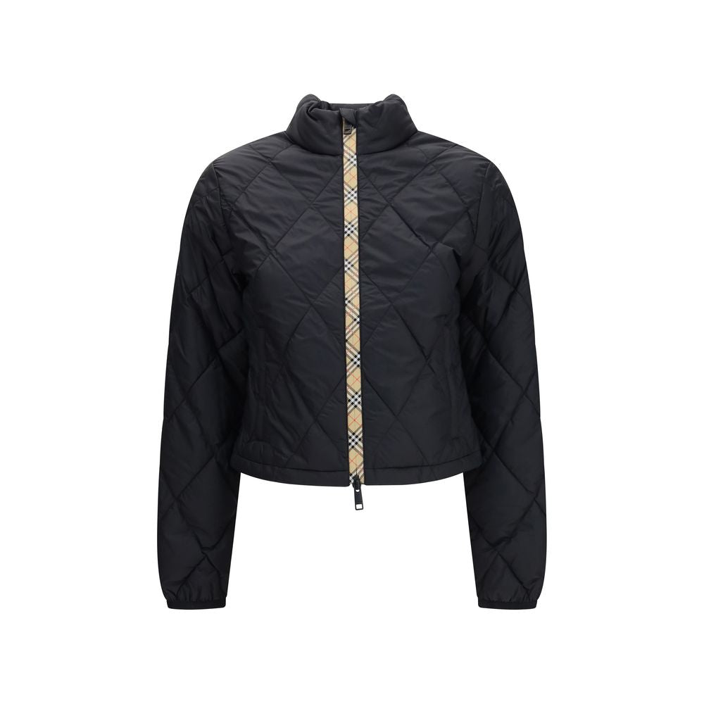 Full-length black polyamide Burberry jacket