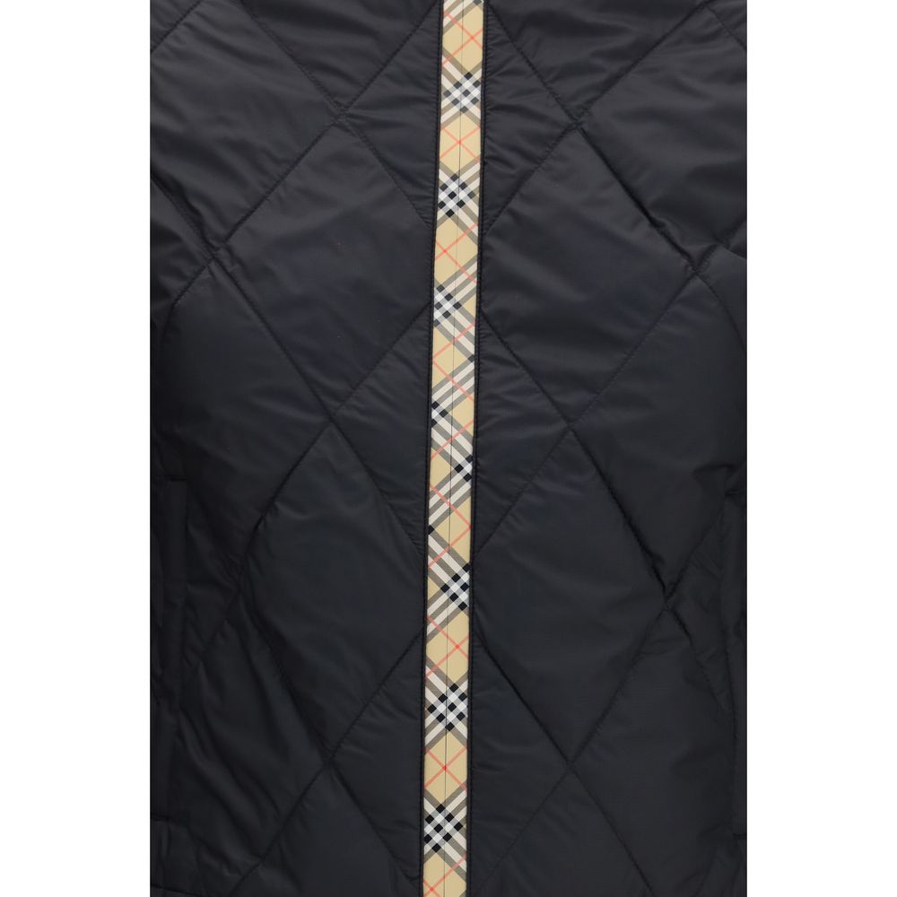 Full-length black polyamide Burberry jacket