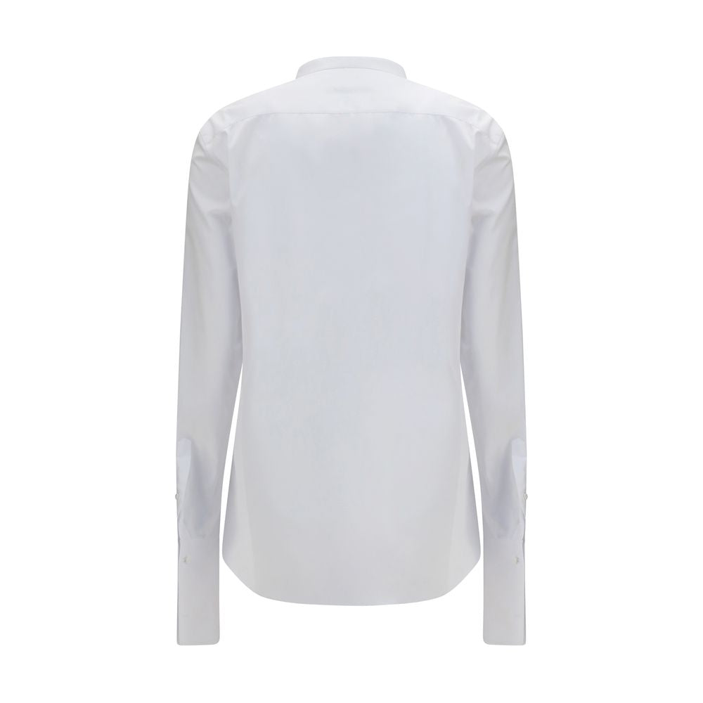 Fendi Chemise habillée en coton blanc coupe classique