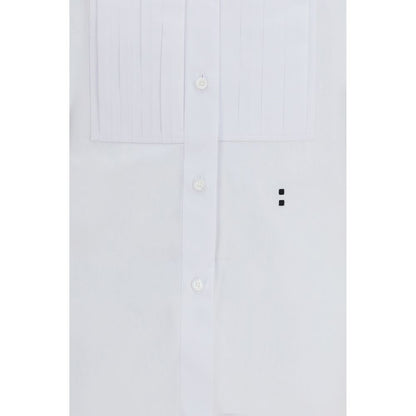 Fendi Chemise habillée en coton blanc coupe classique