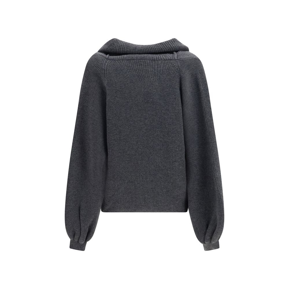 Grey Wool Cardigan Oves Aries Dolce & Gabbana