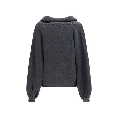 Grey Wool Cardigan Oves Aries Dolce & Gabbana