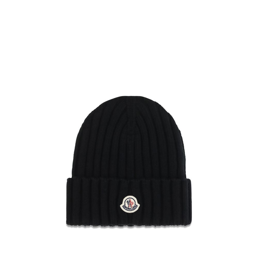 Moncler Black Wool Hat Oves Aries AW26 Collection