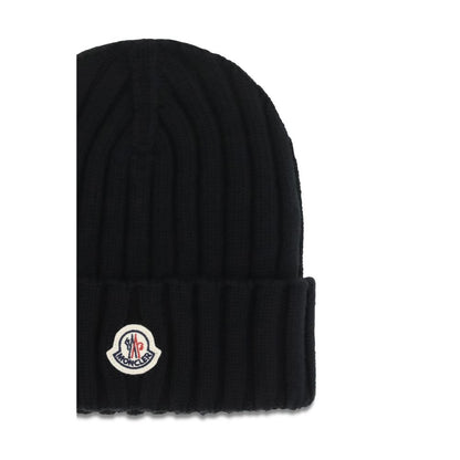 Moncler Black Wool Hat Oves Aries AW26 Collection