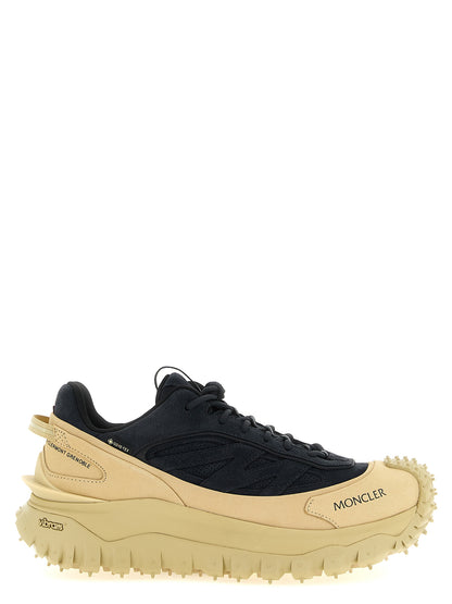 Moncler Blue Leather Trainers - Ideal For Physical Activity