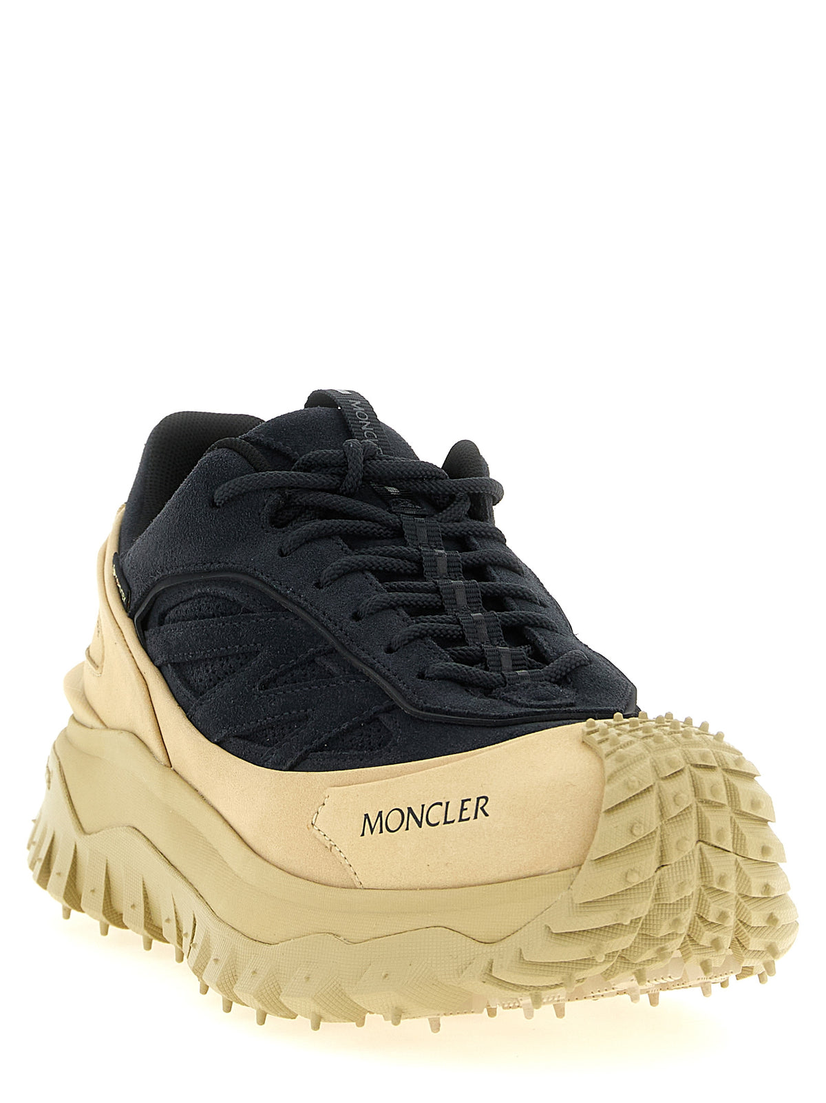 Moncler Blue Leather Trainers - Ideal For Physical Activity