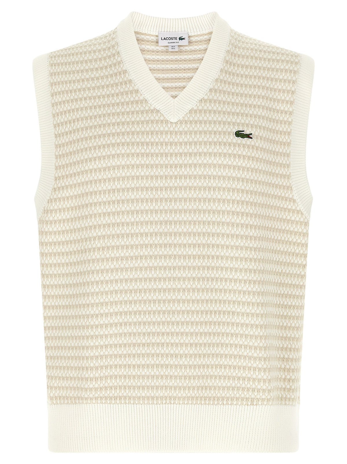 Lacoste Chaleco Sin Mangas De Algodón En Tono Beige
