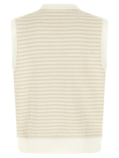 Lacoste Chaleco Sin Mangas De Algodón En Tono Beige
