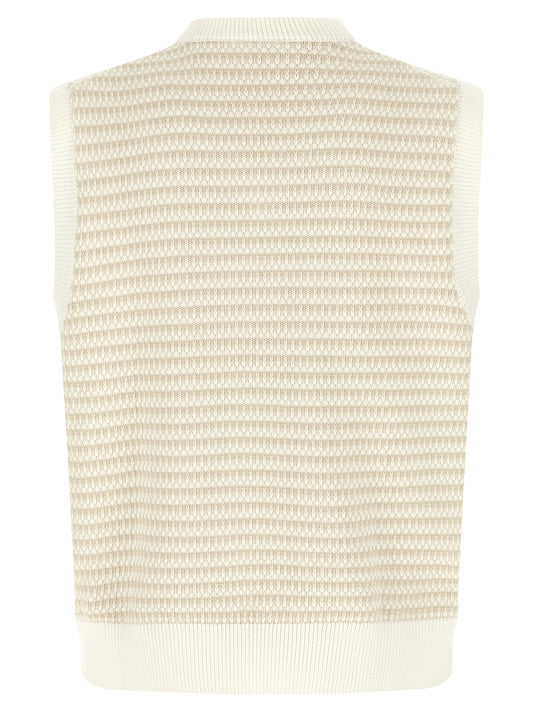 Lacoste Chaleco Sin Mangas De Algodón En Tono Beige