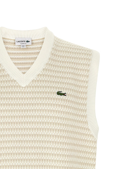 Lacoste Chaleco Sin Mangas De Algodón En Tono Beige