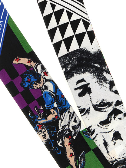Versace Multicolor Silk Foulard Elegant Style