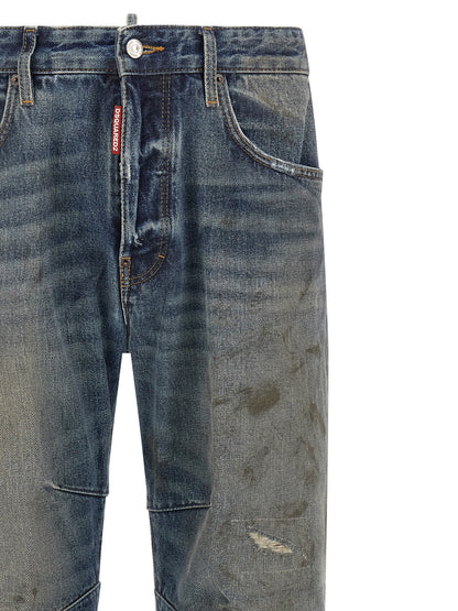 Dsquared² Blue Cotton Jeans With Relaxed Fit