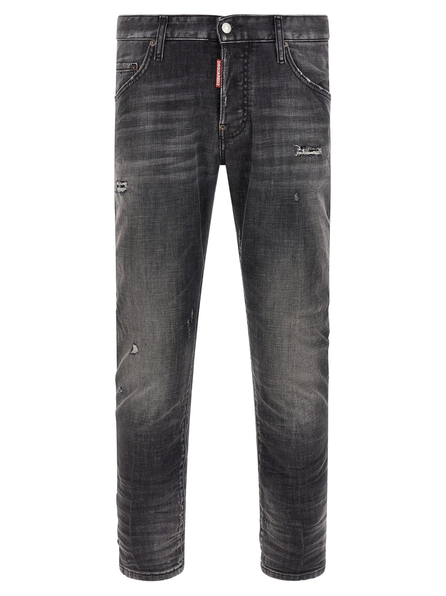 Dsquared² Grey Cotton Skinny Jeans - Slim Fit