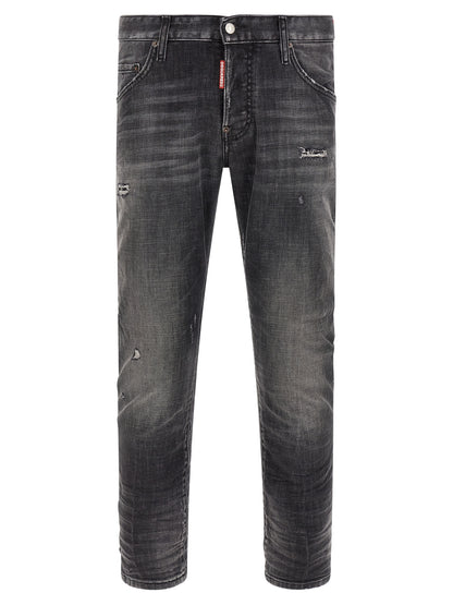 Dsquared² Grey Cotton Skinny Jeans - Slim Fit