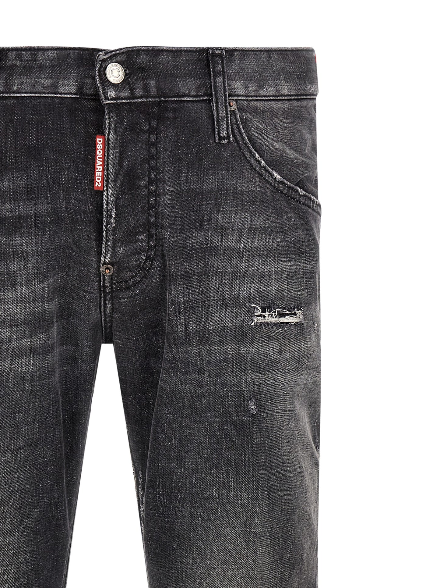 Dsquared² Grey Cotton Skinny Jeans - Slim Fit
