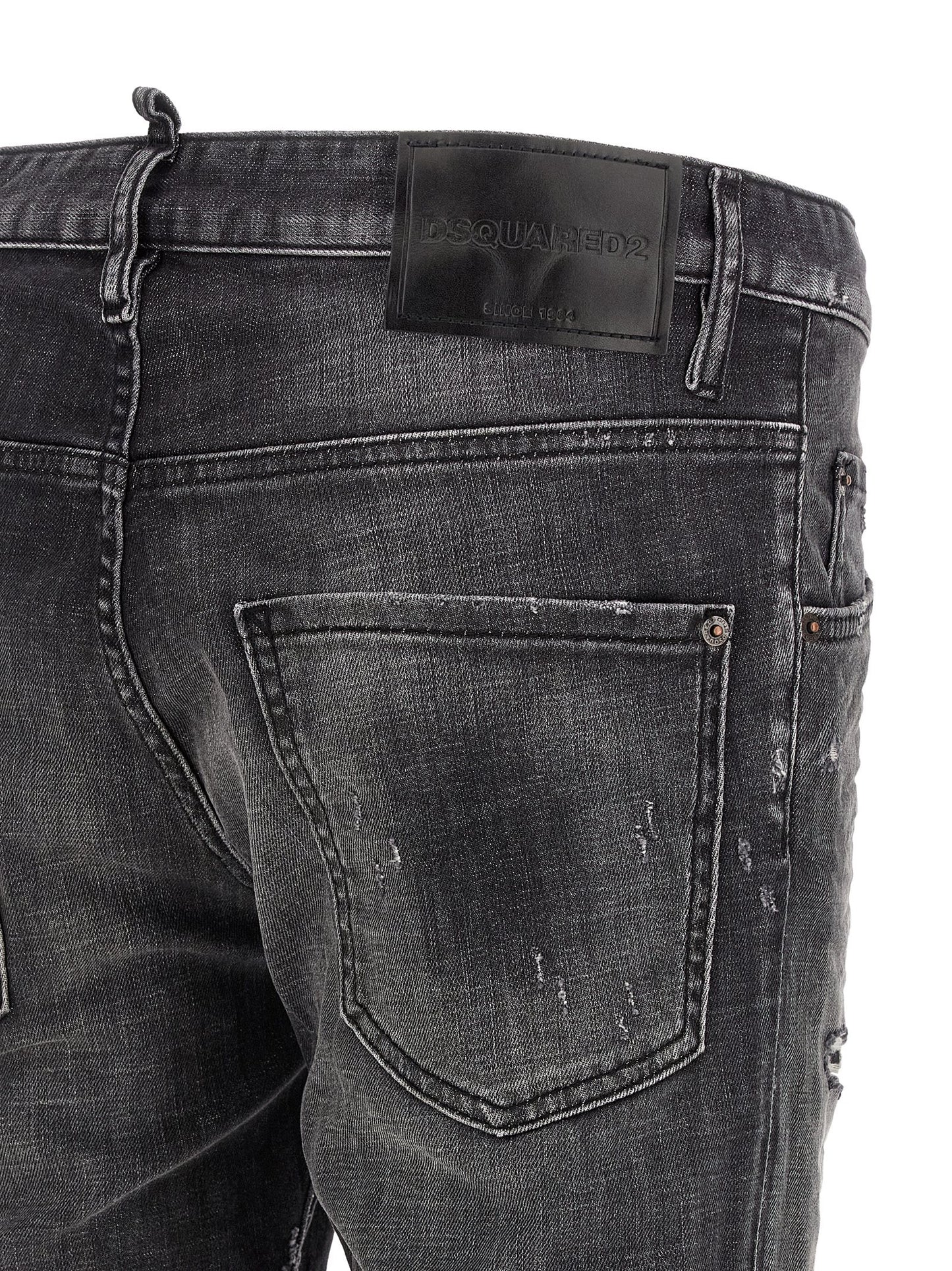 Dsquared² Grey Cotton Skinny Jeans - Slim Fit
