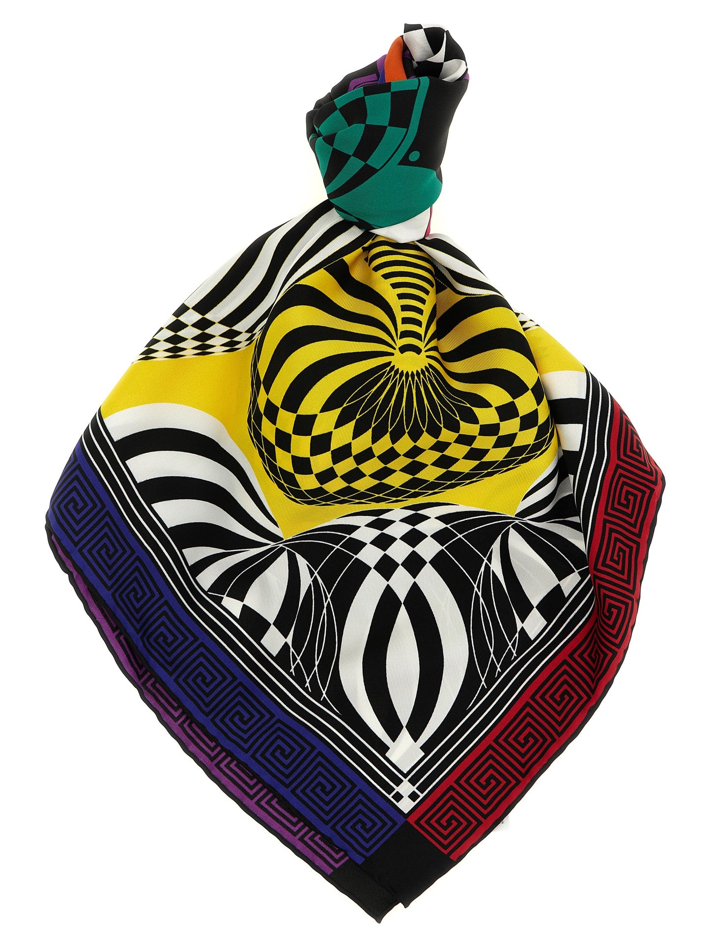 Versace Multicolor Silk Scarf - Fluid Drape And Natural Feel
