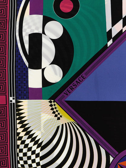 Versace Multicolor Silk Scarf - Fluid Drape And Natural Feel