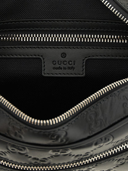Bolso Bandolera Pequeño De Piel De Becerro Negro De Gucci