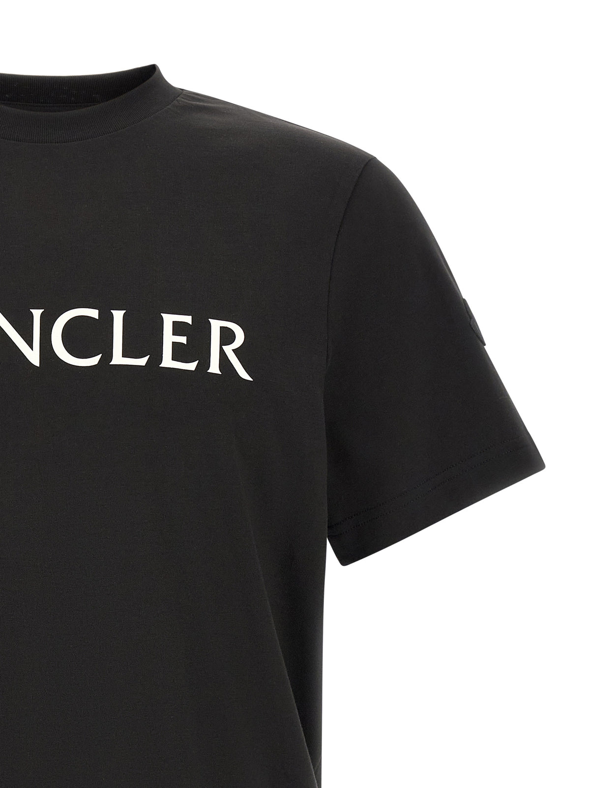 T-shirt Moncler en Coton Noir Style Décontracté Intemporel
