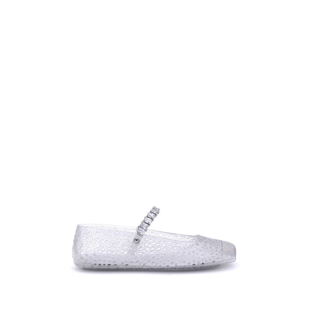 Bailarinas De Poliuretano Blanco Jimmy Choo Calzado Mujer