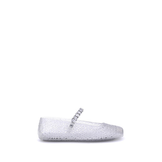 Bailarinas De Poliuretano Blanco Jimmy Choo Calzado Mujer