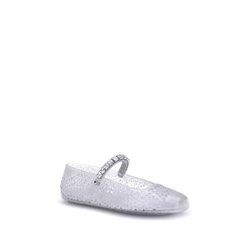 Bailarinas De Poliuretano Blanco Jimmy Choo Calzado Mujer