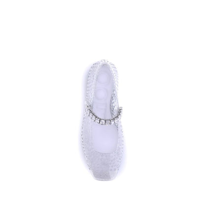 Bailarinas De Poliuretano Blanco Jimmy Choo Calzado Mujer