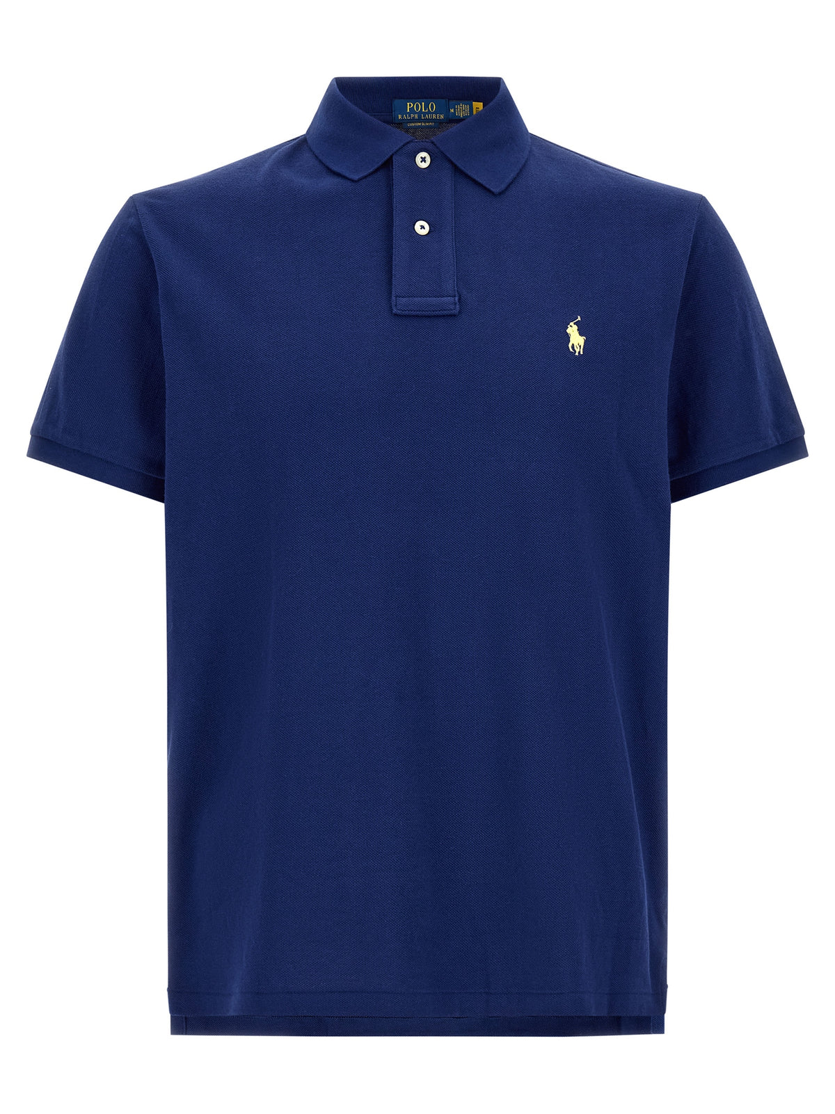 Camisa Polo De Algodón Azul Ralph Lauren Clásica
