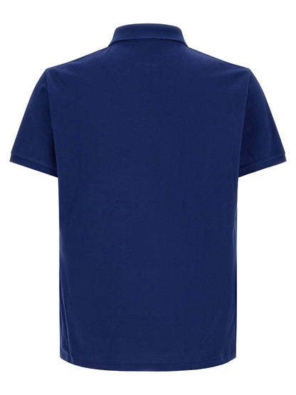 Camisa Polo De Algodón Azul Ralph Lauren Clásica