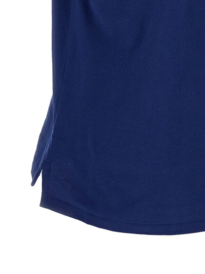 Camisa Polo De Algodón Azul Ralph Lauren Clásica