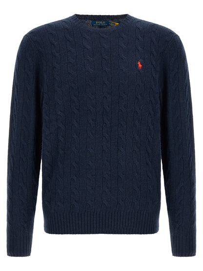 Polo Ralph Lauren Blue Wool Cardigan - Timeless Aesthetic
