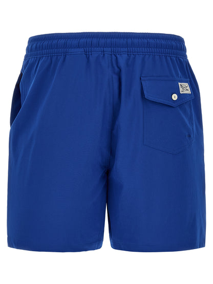 Blue Polyester Polo Ralph Lauren Traveler Quick Dry Swim Trunks