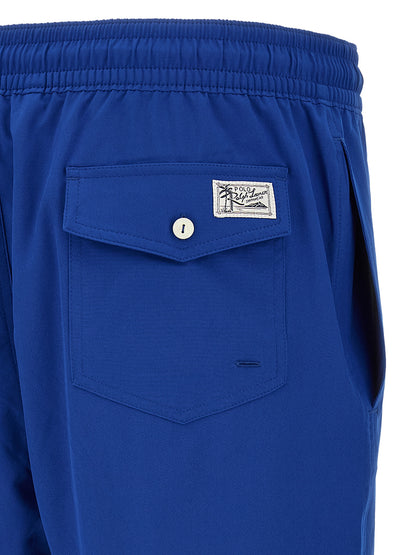 Blue Polyester Polo Ralph Lauren Traveler Quick Dry Swim Trunks