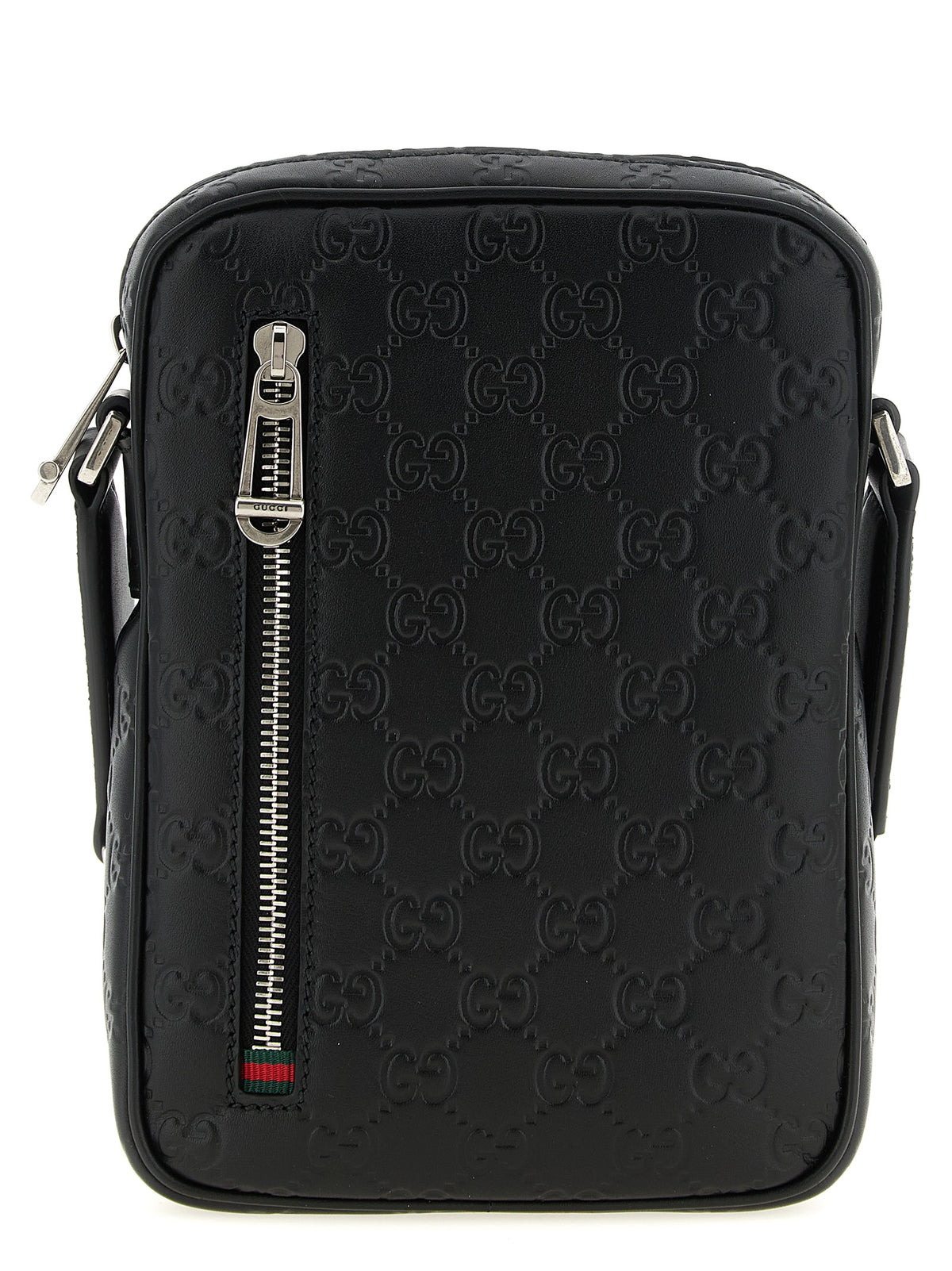 Bandolera Gucci De Piel De Ternera Negra Con Tirantes