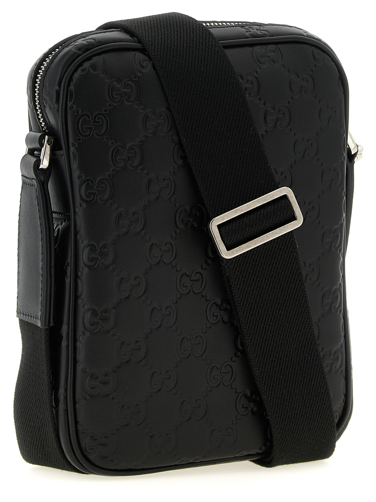 Bandolera Gucci De Piel De Ternera Negra Con Tirantes