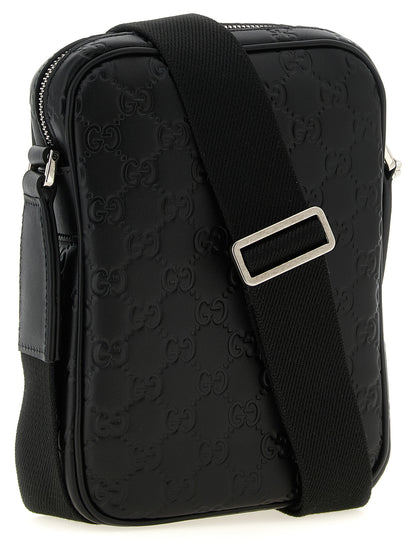 Bandolera Gucci De Piel De Ternera Negra Con Tirantes