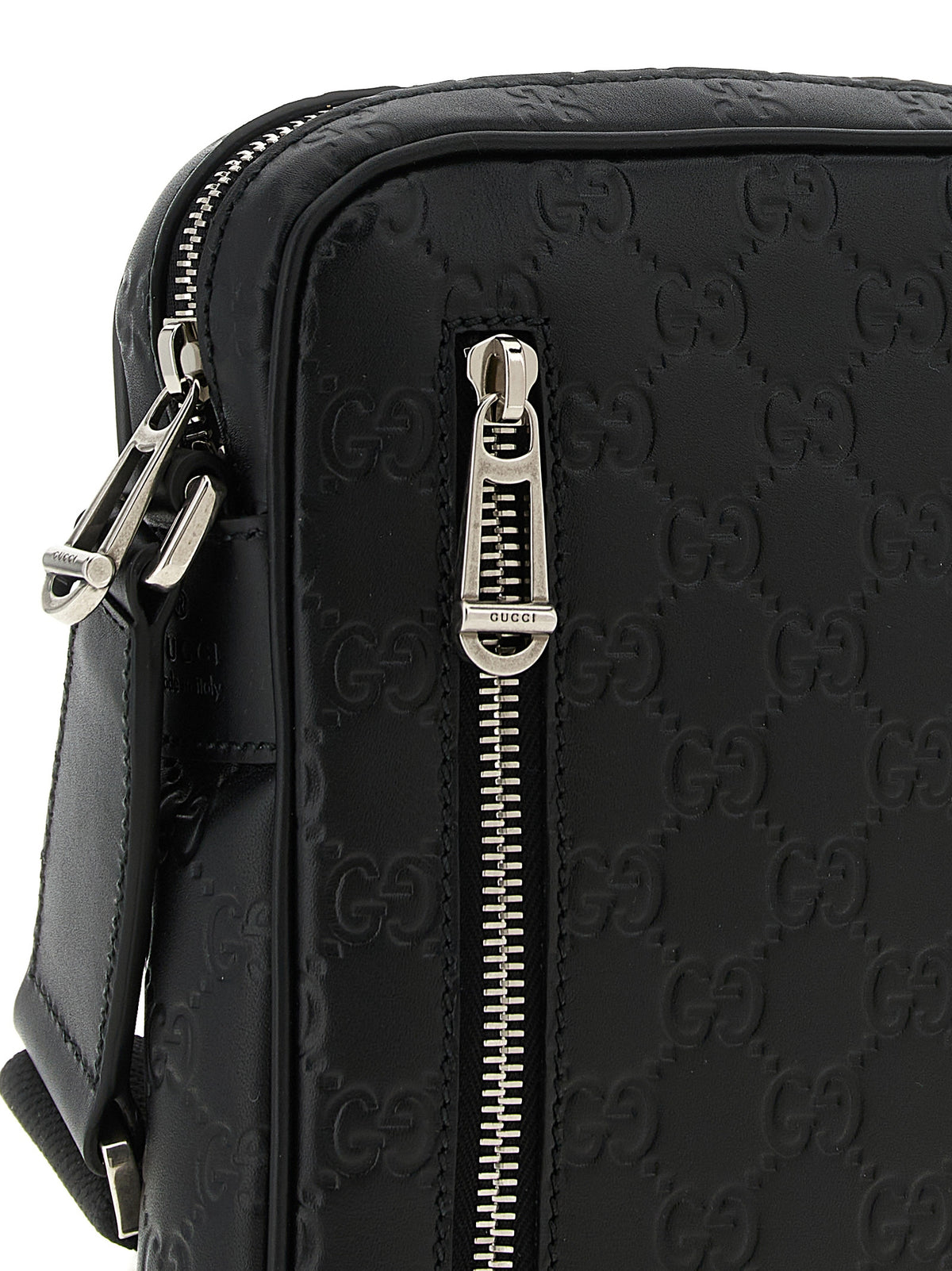Bandolera Gucci De Piel De Ternera Negra Con Tirantes