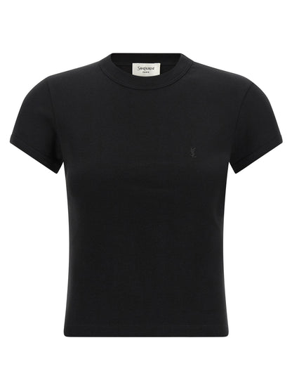 Saint Laurent Black Cotton T-Shirt