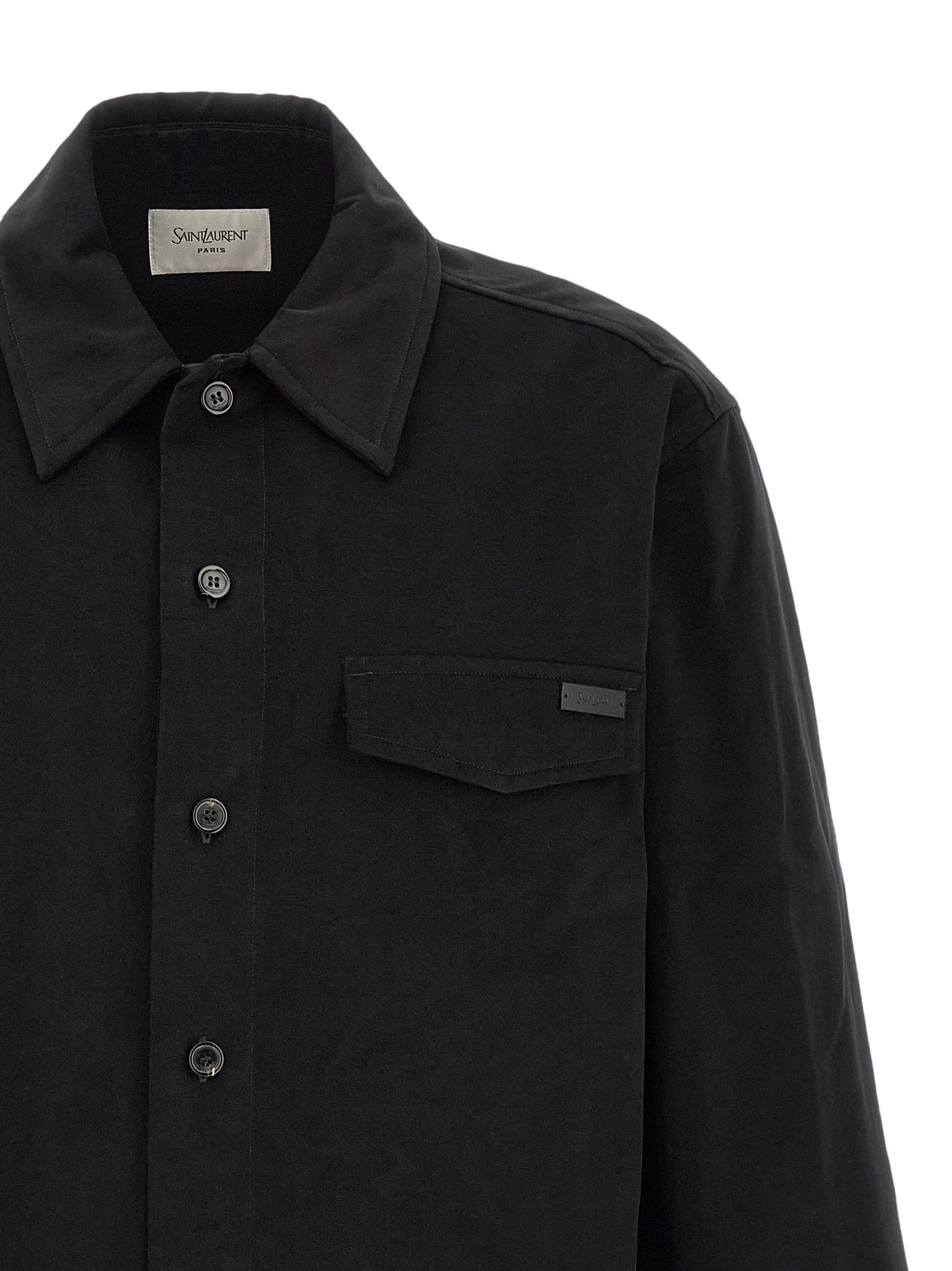 Black Saint Laurent Casual Elegant Cotton Shirt