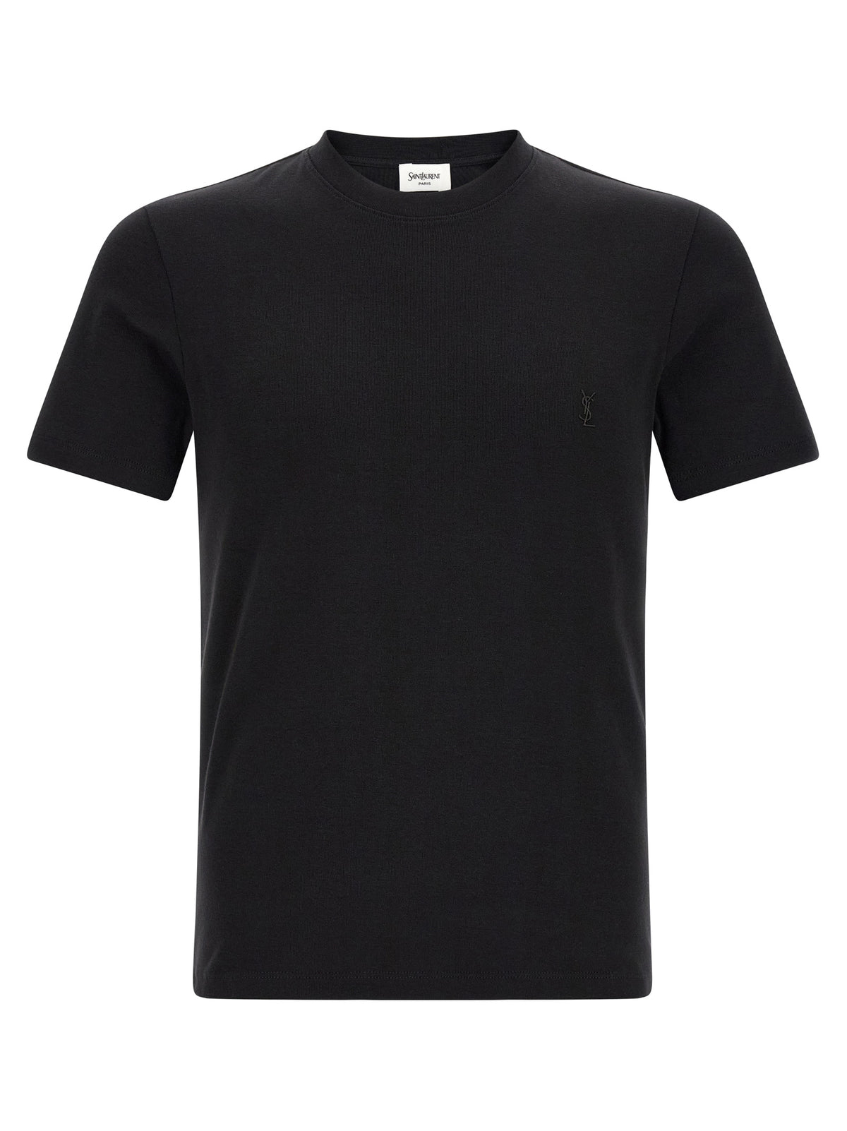 Camiseta Saint Laurent De Algodón Negro - Silueta Clásica Cómoda