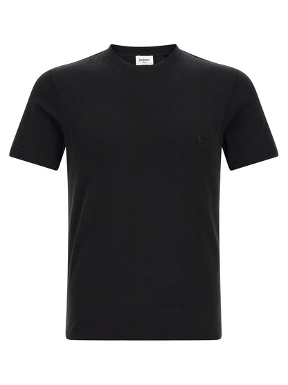 Camiseta Saint Laurent De Algodón Negro - Silueta Clásica Cómoda