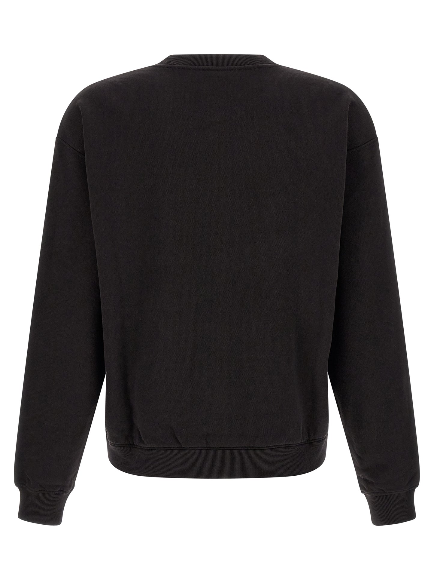 Dolce & Gabbana Black Cotton Crew Neck Sweatshirt