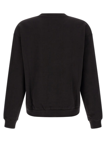 Dolce & Gabbana Black Cotton Crew Neck Sweatshirt