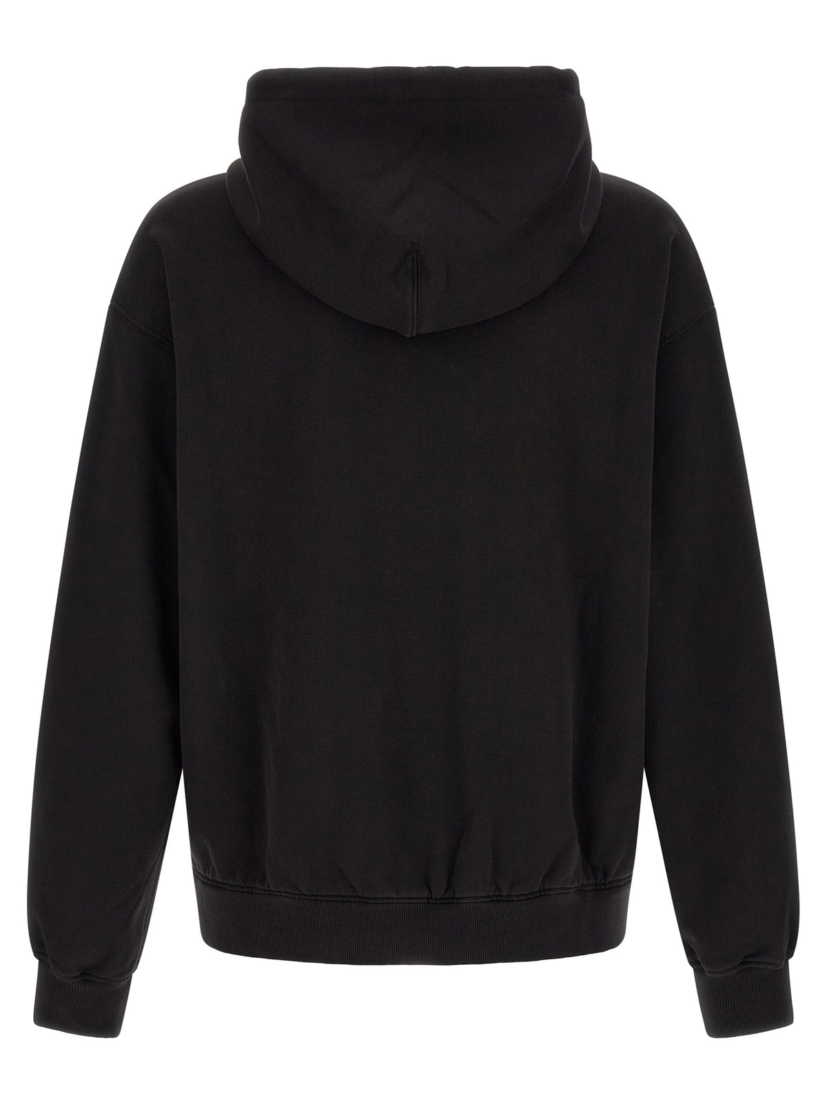 Sweatshirt en coton noir à coupe droite Dolce & Gabbana