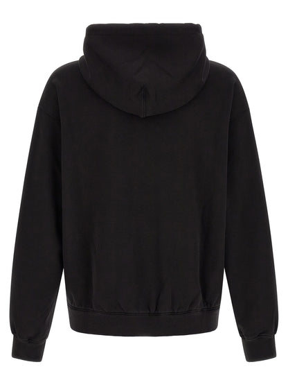Sweatshirt en coton noir à coupe droite Dolce & Gabbana