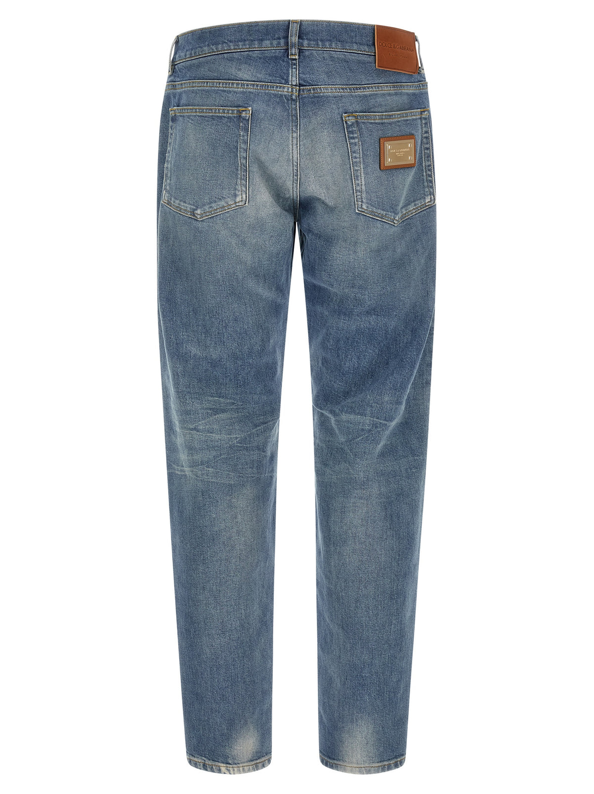Dolce & Gabbana Vaqueros De Corte Recto - Algodón Azul