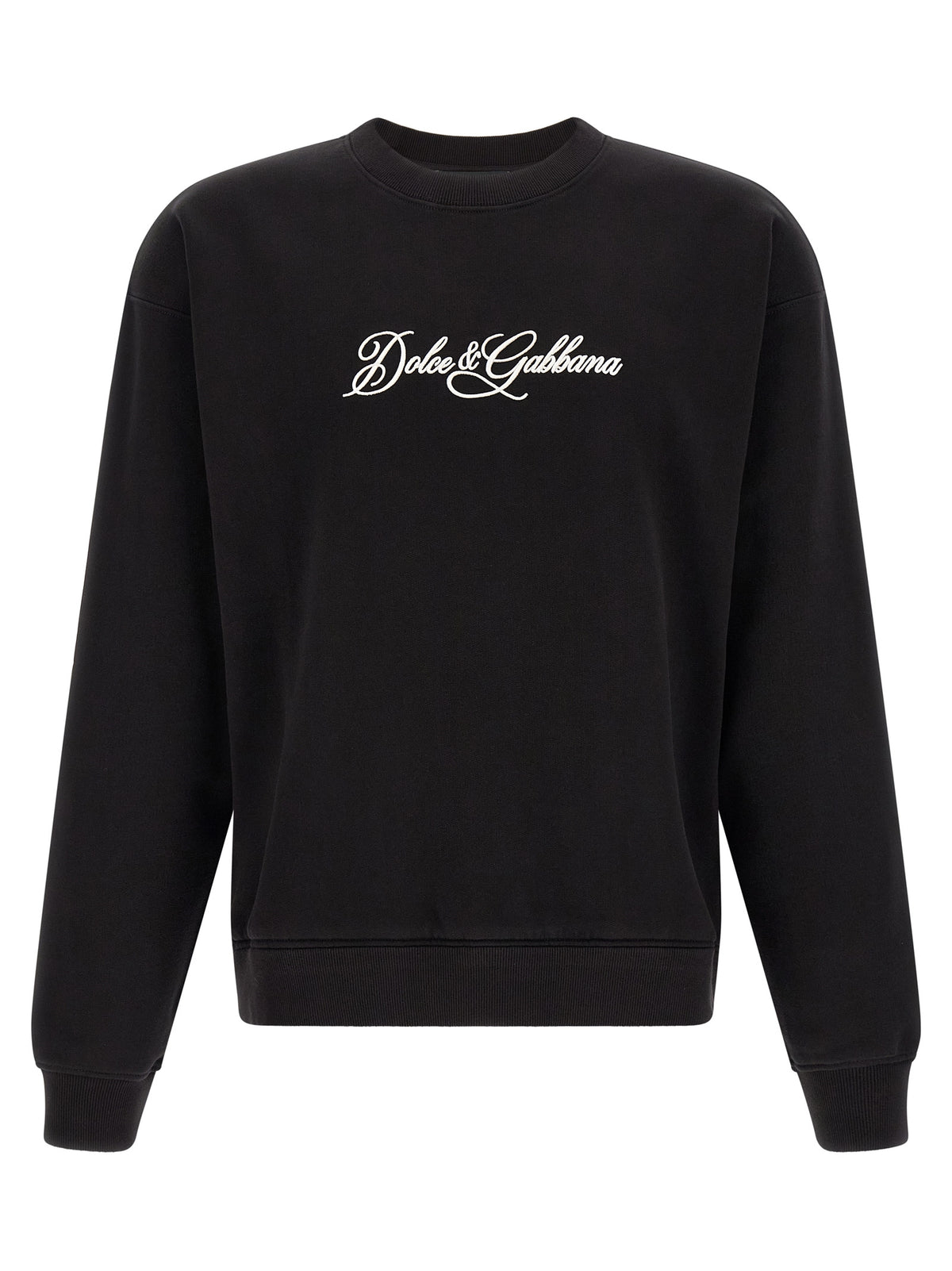 Sweat-shirt noir en coton polyvalent et confortable Dolce & Gabbana
